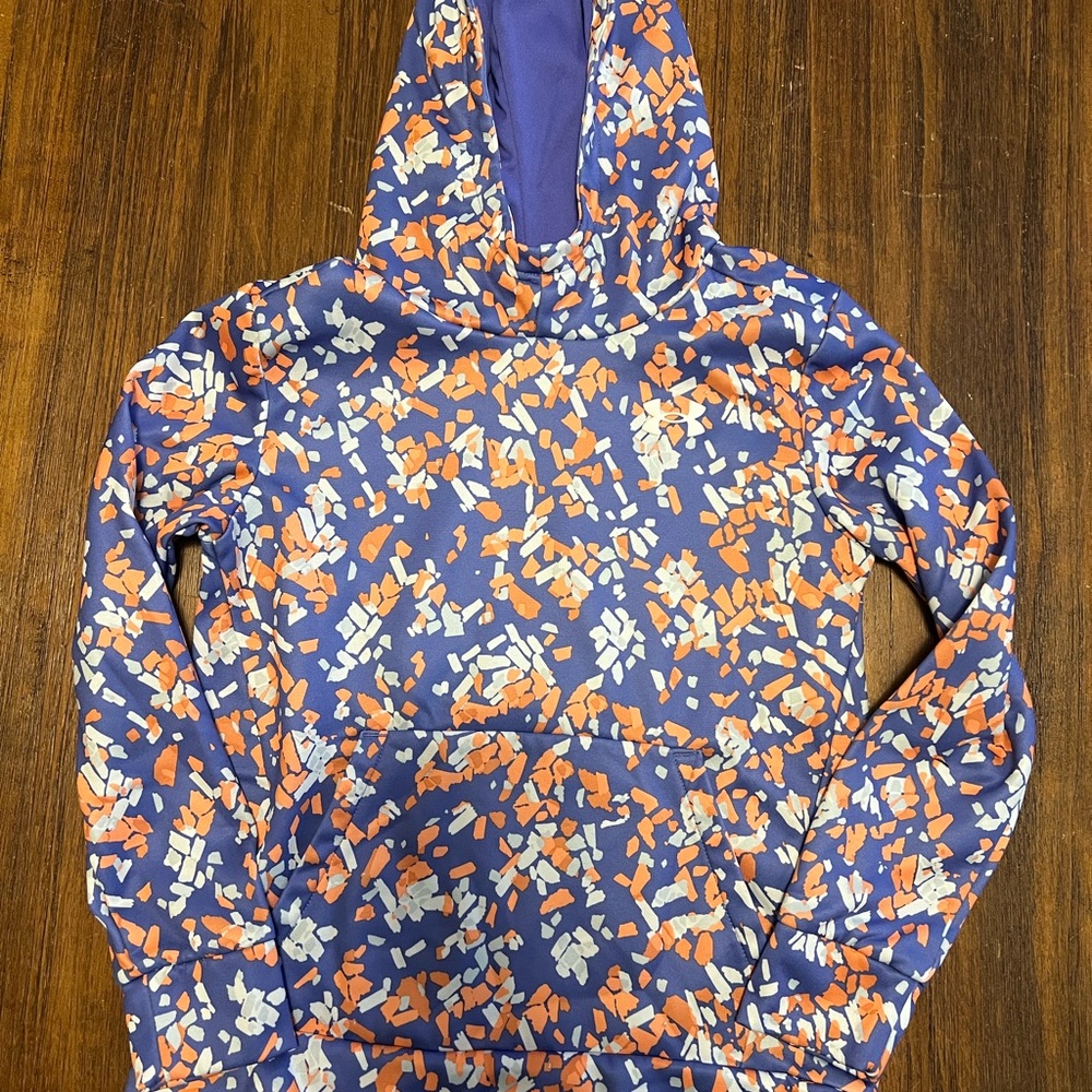 Under Armour Blue and Orange Patterned Hoodie